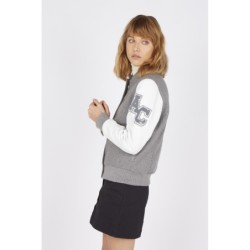 Teddy Varsity Grey-White Femme | American College USA